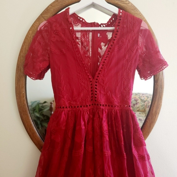 Boho Cottagecore Lacey Crotchet Dress - Picture 2 of 11